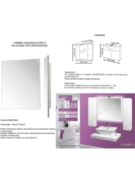Combo Lux Ogledalo 65/75